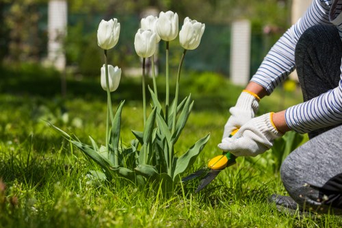 Gardeners Dagenham team working safely in a garden